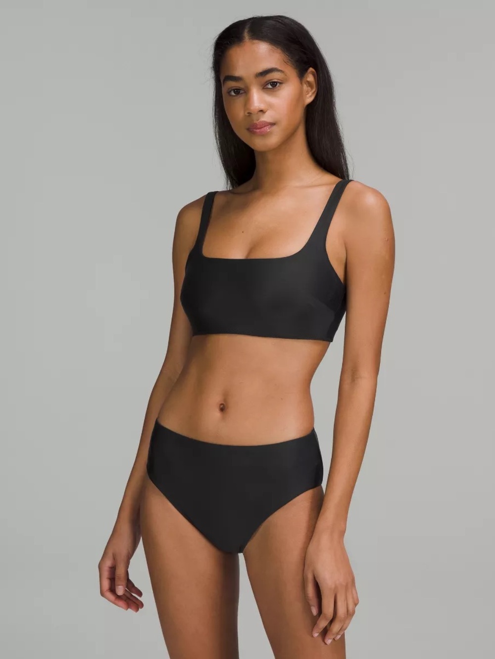 Lululemon Classic Black Scoop Neck Bikini Top - Women Swim | Size 8 B/C cup